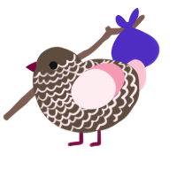 Truffle, a bark and rose chicken with a lace pattern