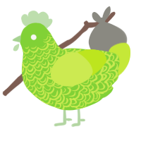 (unnamed), a grass and lime chicken with a double-lace pattern
