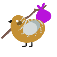 Alicja, a gold and silver chicken with a half-bar pattern