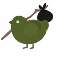 julius, a olive chicken with a lace pattern
