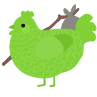 lemongrass, a grass chicken with a lace pattern