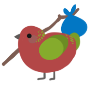 (unnamed), a red and chartreuse chicken with a neck-band pattern