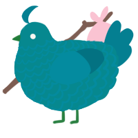 (unnamed), a teal and sea chicken with a lace pattern