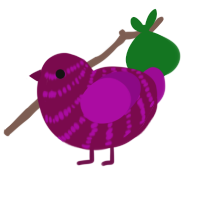 (unnamed), a wine and plum chicken with a bar pattern