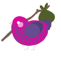 (unnamed), a fuchsia and overcast chicken with a lace pattern