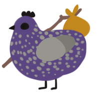 (unnamed), a overcast and ash chicken with a speckle pattern