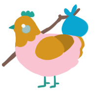 (unnamed), a rose and ochre chicken with a head pattern