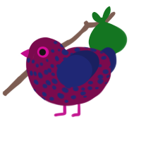 Raisin, a wine and navy chicken with a speckle pattern