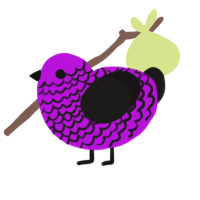 (unnamed), a amethyst and sable chicken with a lace pattern