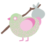 (unnamed), a gluppy and pink chicken with a double-lace pattern