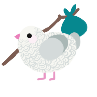 Mono, a white and silver chicken with a double-lace pattern