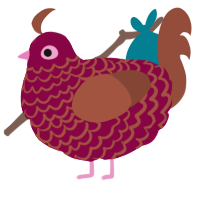 (unnamed), a maroon and russet chicken with a lace pattern