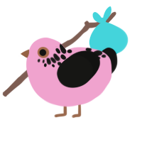 (unnamed), a pink and black chicken with a neck-speckle pattern