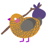 Agrizoophobia, a orange and grey chicken with a lace pattern