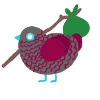 Automatonophobia, a grey and maroon chicken with a lace pattern