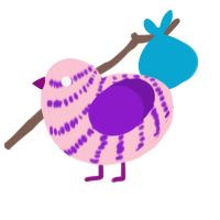 (unnamed), a rose and violet chicken with a bar pattern