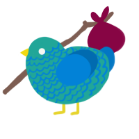 (unnamed), a turquoise and sapphire chicken with a lace pattern