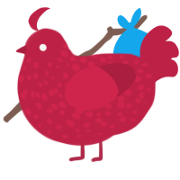 TRIPLE CRIM, a crimson chicken with a speckle pattern
