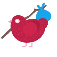 (unnamed), a crimson chicken with a speckle pattern