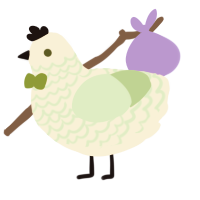 Rind, a cream and gluppy chicken with a lace pattern