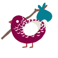 Cranberry, a maroon and white chicken with a half-lace pattern