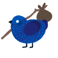 (unnamed), a ultramarine and navy chicken with a lace pattern