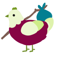 baby, a maroon and apple chicken with a head pattern