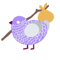banner, a lilac and mist chicken with a lace pattern