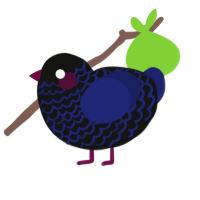 (unnamed), a black and navy chicken with a lace pattern