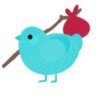 Well, a aqua chicken with a lace pattern