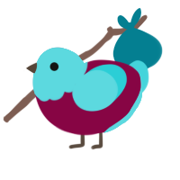 Supernova, a maroon and aqua chicken with a head pattern