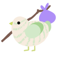 Muted Lemon, a cream and gluppy chicken with a bar pattern