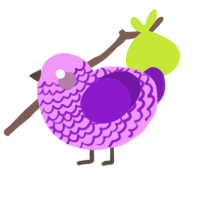 karaoke, a lavender and violet chicken with a lace pattern