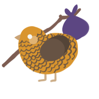 Sunrise, a orange and bark chicken with a lace pattern