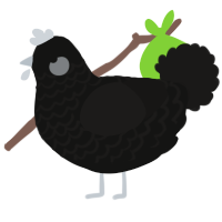 (unnamed), a black and sable chicken with a lace pattern