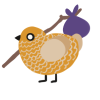 (unnamed), a orange and beige chicken with a lace pattern