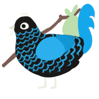 (unnamed), a sable and sky chicken with a lace pattern