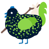 failed maf 21, a tumblr and grass chicken with a speckle pattern