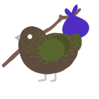 Forest, a bark and olive chicken with a half-lace pattern