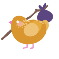 (unnamed), a orange and honey chicken with a neck-speckle pattern