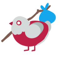 Puffball, a crimson and silver chicken with a head pattern
