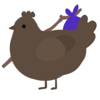 Spectrum Brown, a bark chicken