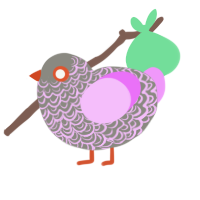 (unnamed), a ash and lavender chicken with a double-lace pattern