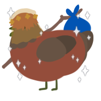 Dirt, a russet and bark chicken with a head pattern