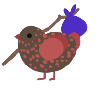 (unnamed), a bark and red chicken with a speckle pattern