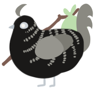 (unnamed), a sable and ash chicken with a half-bar pattern