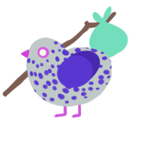 (unnamed), a silver and indigo chicken with a speckle pattern