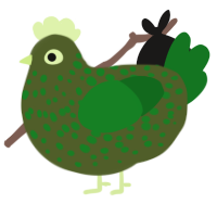 (unnamed), a olive and leaf chicken with a speckle pattern