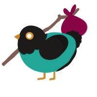 Very Nice, a turquoise and sable chicken with a head pattern