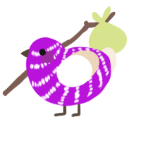 (unnamed), a amethyst and cream chicken with a bar pattern